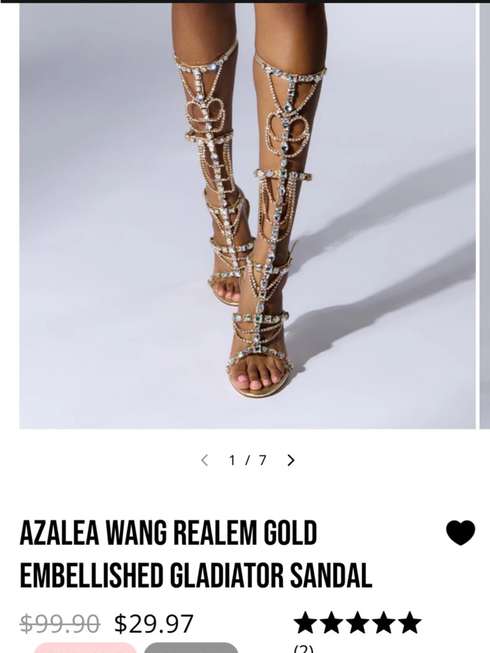 ISO Gold Embellished Gladiator Sandal from akira